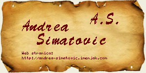 Andrea Simatović vizit kartica